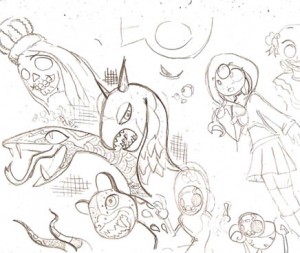 sketch-alebrije